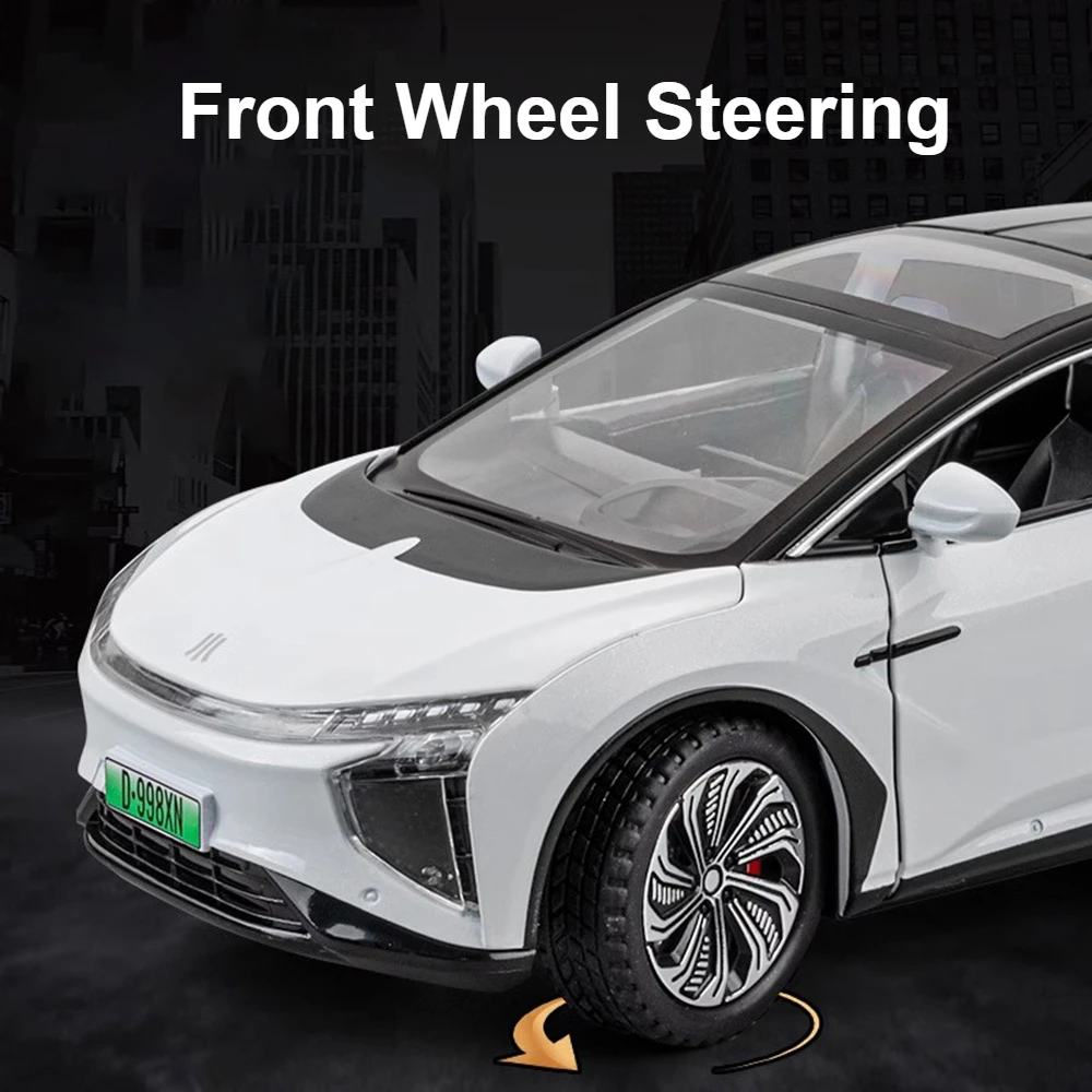 Schaal 1:22 HiPhi X Nieuwe Energie Auto Model Speelgoed Geluid Licht Trek Legering Diecast Voertuigen Modellen Decoratie Kinderen Verjaardagscadeau