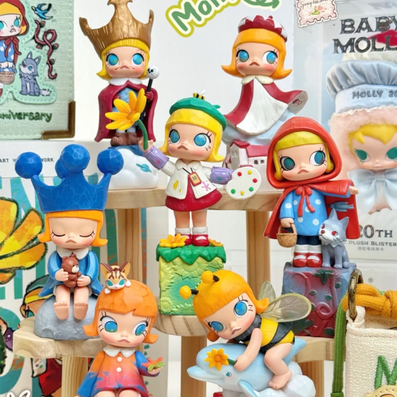 

POP MART MOLLY Scenery Along The Way 20th Anniversary Series Blind Box Toys Kawaii Anime Action Figure Surprise Mystery Box Doll