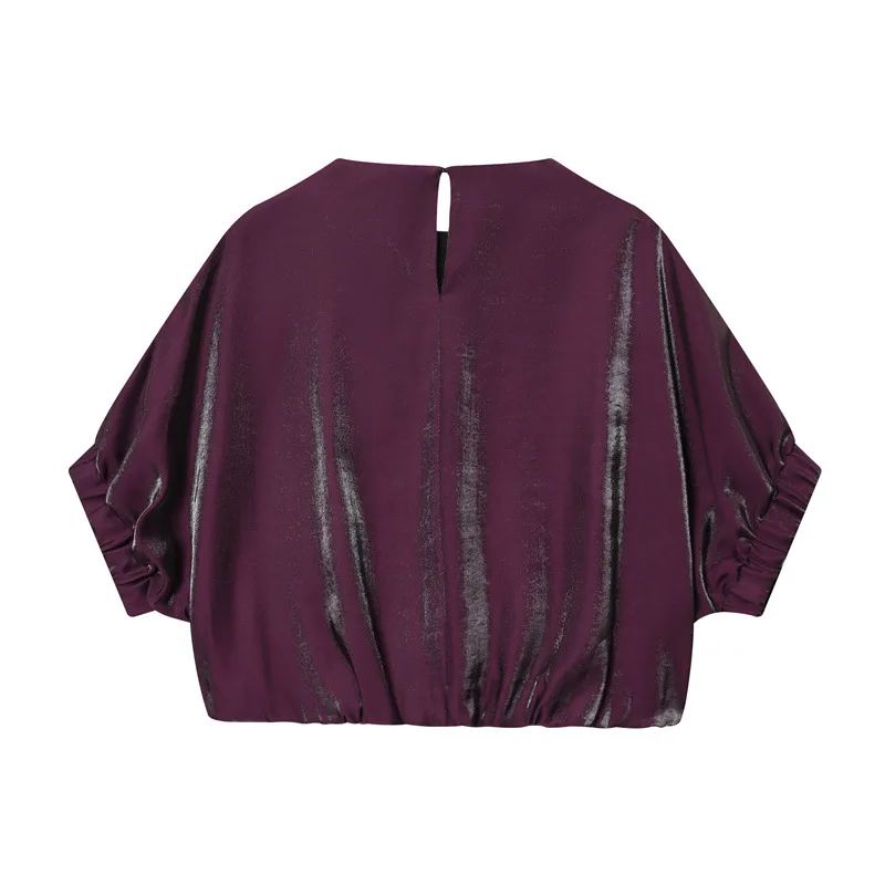 Autumn New Design Short-sleeved Top Wide-leg Pants Show Temperament Suit