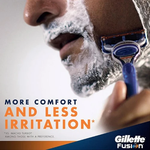 Imagen 2 del producto Cuchillas de afeitar originales Gillette Fusion 5 para hombre, 5 capas, cabezal de afeitado Manual de seguridad, hoja antifricción, recambios para afeitadora de barba