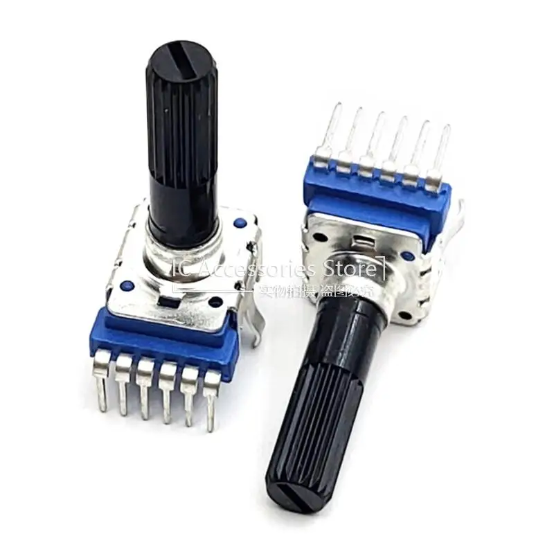 

2PCS RK142 Type B50K B503 With Midpoint Vertical Double 6Pin Flower Shaft 23MM Power Amplifier Volume Potentiometer