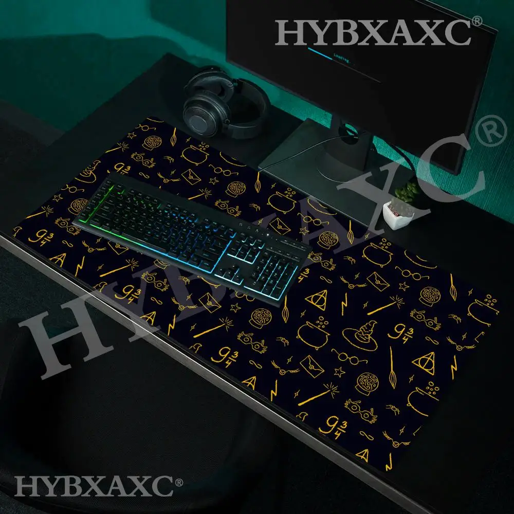 

HYBXAXC Wand-P-potters Ring Mousepad HD Printing Computer Gamers Locking Edge Non-slip Mouse Pad XXL Harrys Keyboard PC Desk Pad