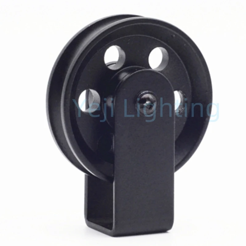 Black Light Lifters Wheel Pulley Lighting Accessories Cable Wire Lifter Led Chandeliers Retro Aluminum Lamp Base Ceiling Plate