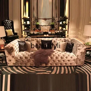 

European classical sofa post-modern three-person sofa