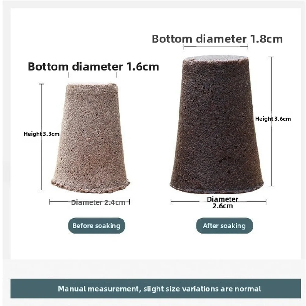 Home gardening planting sponge starter block for vegetables and herbs soilless cultivation Black soil/PET 12 or 50 pcs