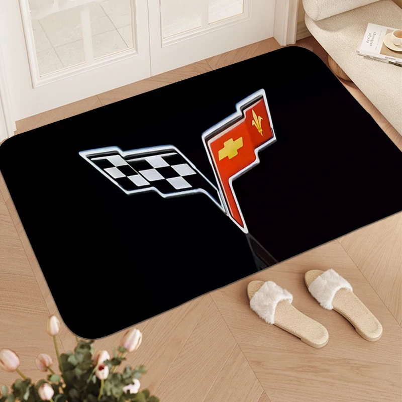 Veranda Floor Mat A-Corvettes Useful Things for Home Entrance Mats Room Decorating Items Washable Non-slip Kitchen Mats Bathmat