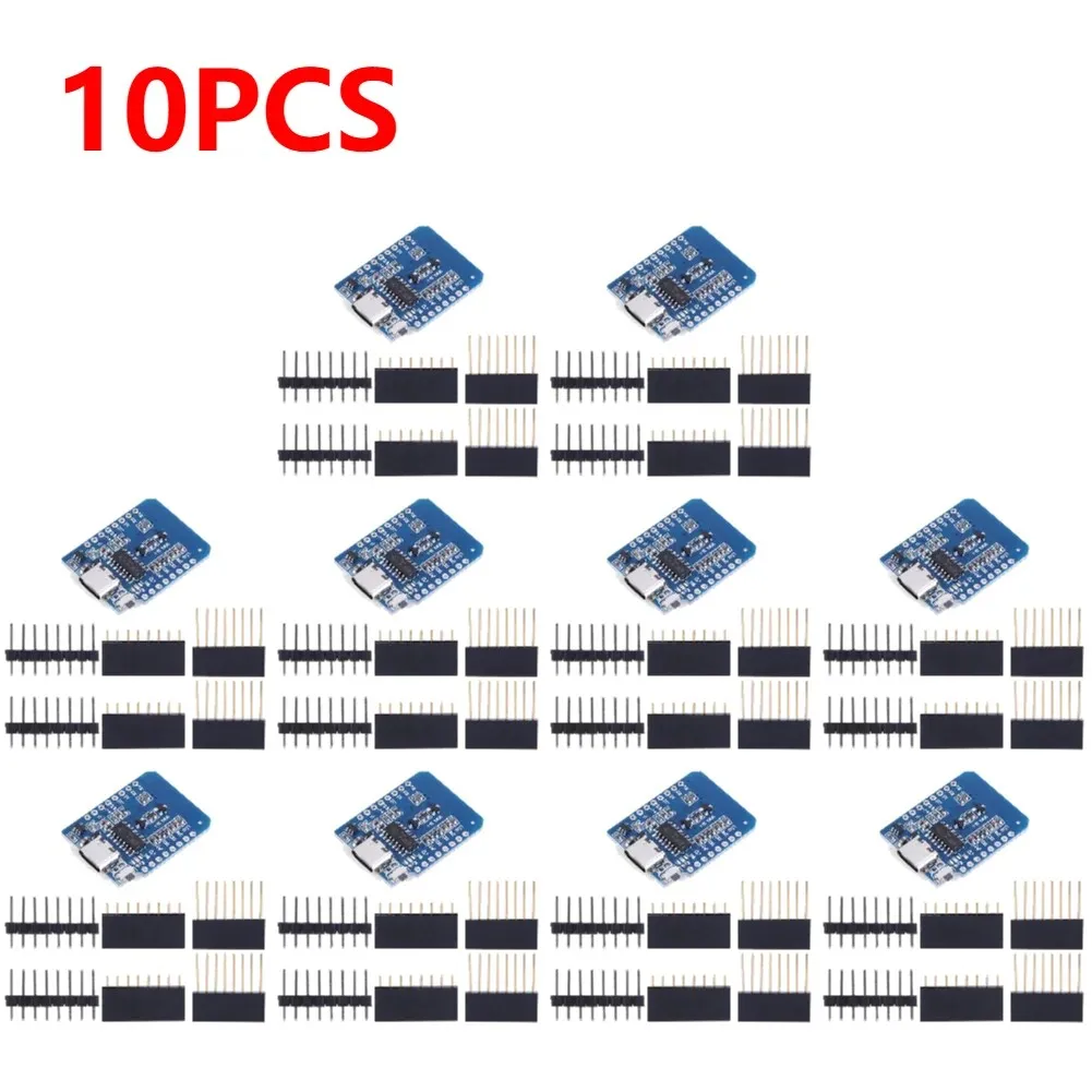 1-10 stks ESP8266 D1 Mini WIFI Development Board ESP-12F Wemos D1 Mini Nodemcu Lua Iot Board 3.3 V Met Pins TYPE-C/Micro USB XCW