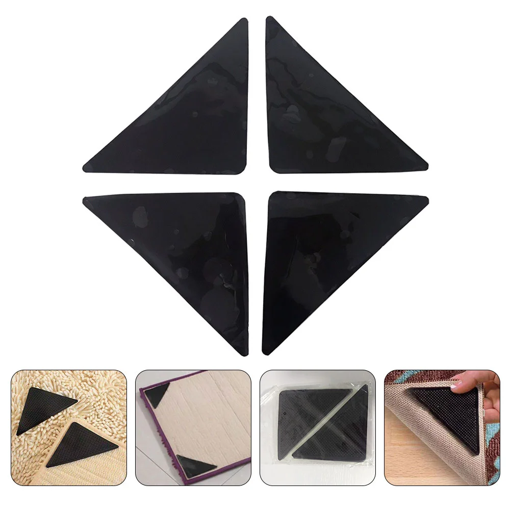 4 Pcs Carpet Fixer Rug Anti Slip Pad Non Pads for Hardwood Floors Non-slip Back