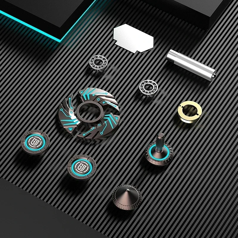 Maniglia Fidget Spinner Metallo Luminoso Trottola Punta Giroscopio EDC Giocattolo Antistress Anti Ansia Ansiedad Agitarsi giocattoli ADHD