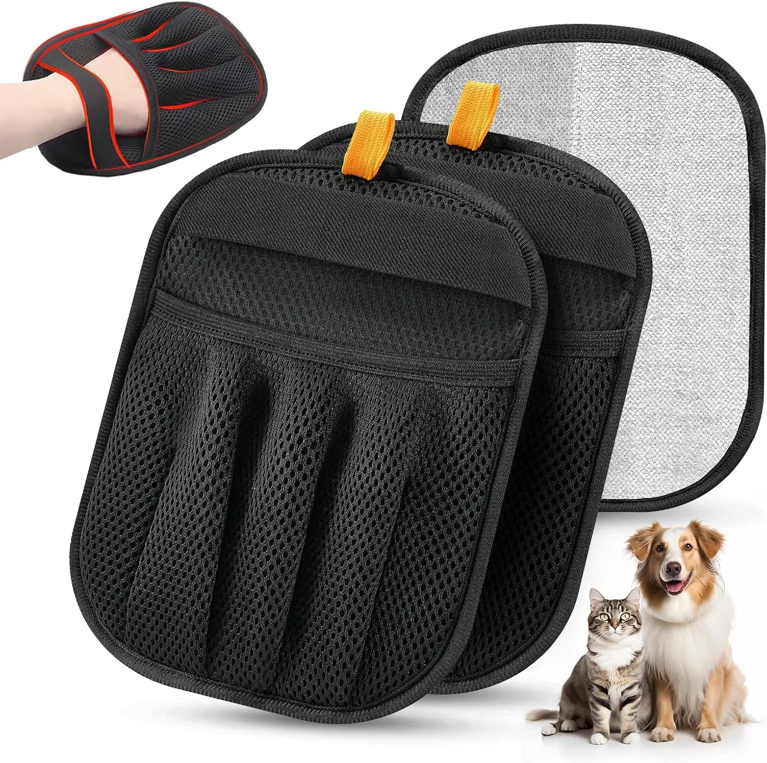 Pet Hair Remover Brush - 2 Buah Sarung Tangan Penghilang Bulu
