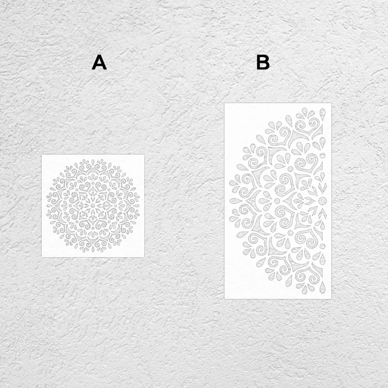 40cm - 80cm Stencil Stencils For Painting Wall Decor Templates To Paint Decoratives Decors Mandala Round Flower Lotus S307