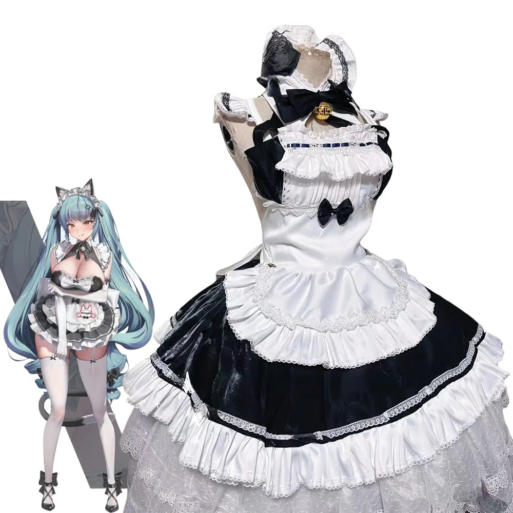 AGCOS Customized Nikke Cosplay Privati Maid Dress Cosplay Costume Lolita Dresses Custom Size Cosplay