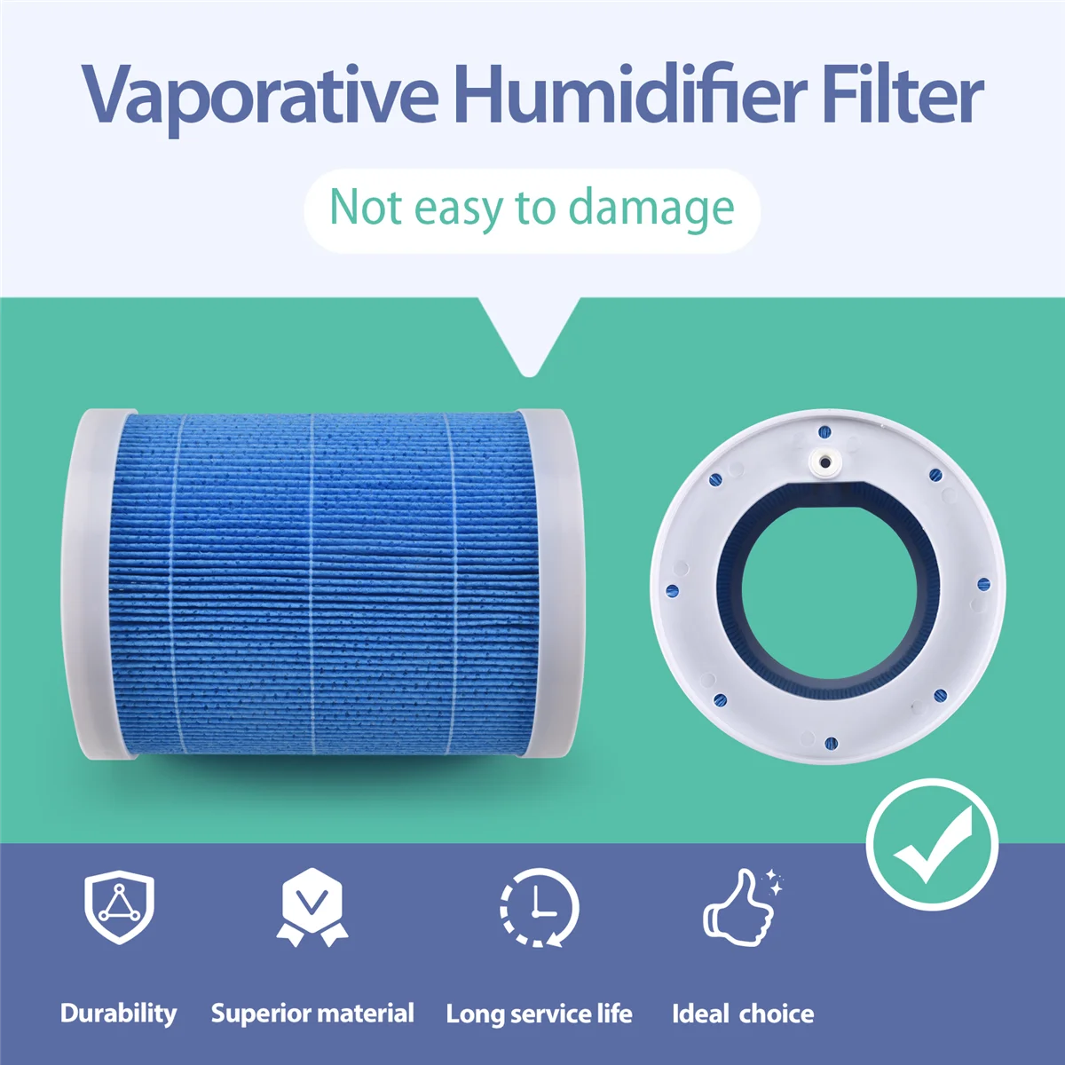 ABRG สําหรับ XIAOMI MIJIA Pure Smart Evaporative Humidifier ตัวกรอง HEPA Part Pack สําหรับ CJSJSQ01DY ตัวกรองความชื้น