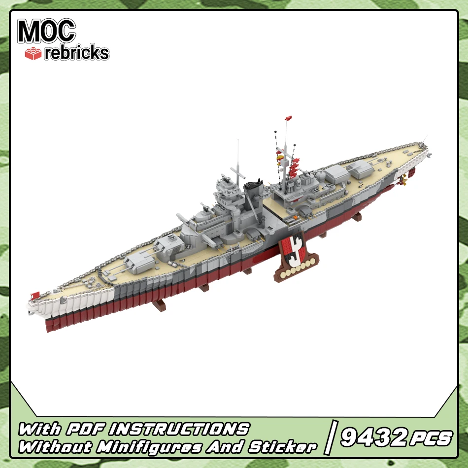 

MOC-96827 серия линконов Тирпиц несущий разрушитель военный военный корабль модель строительный блок оригинальность головоломка образовательная игрушка подарок