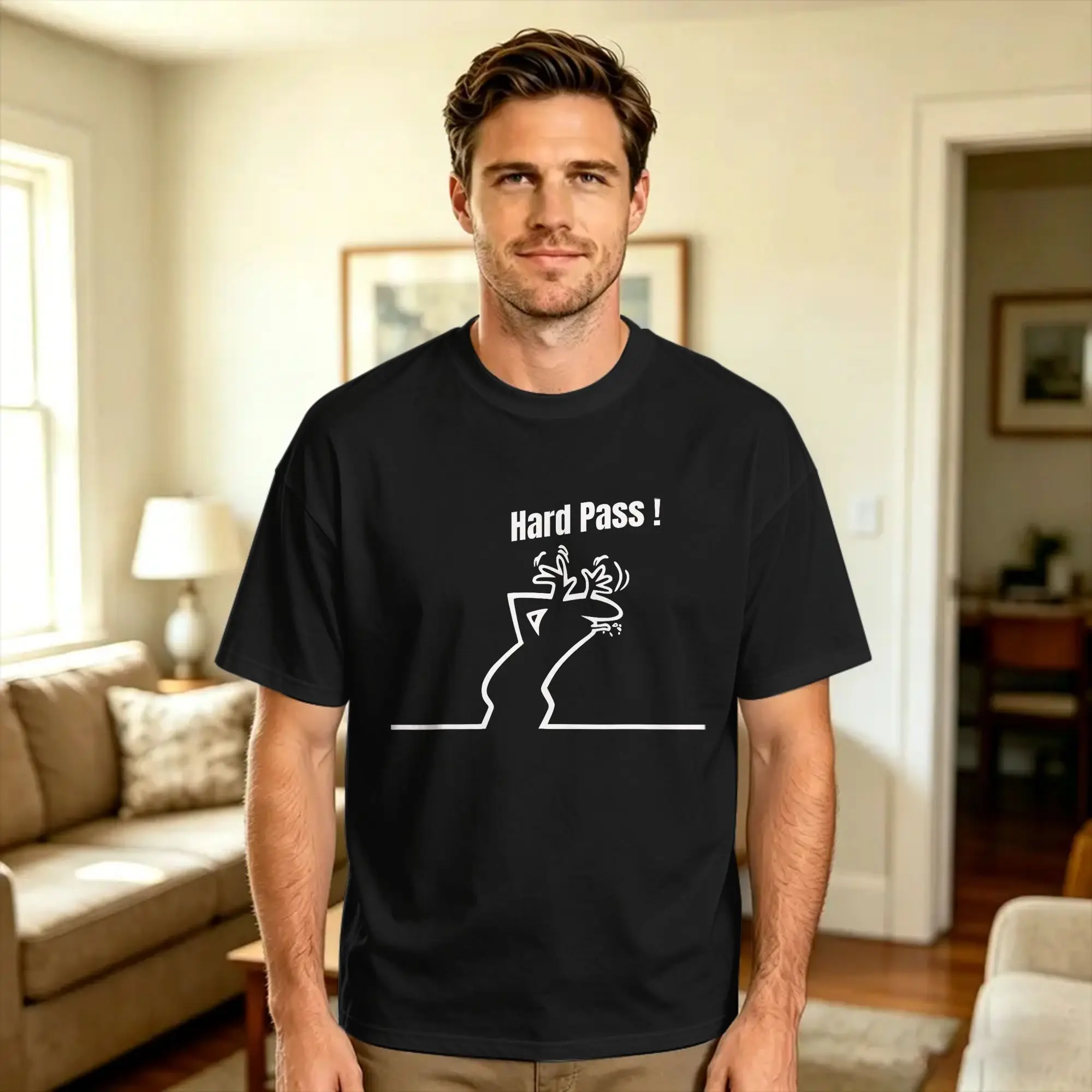 Oversized T-Shirt Hard Pass Design Inspired by The Iconic La Linea Style 100 Cotton T Shirts  Trendy Cool Tshirt Summer Top Tees