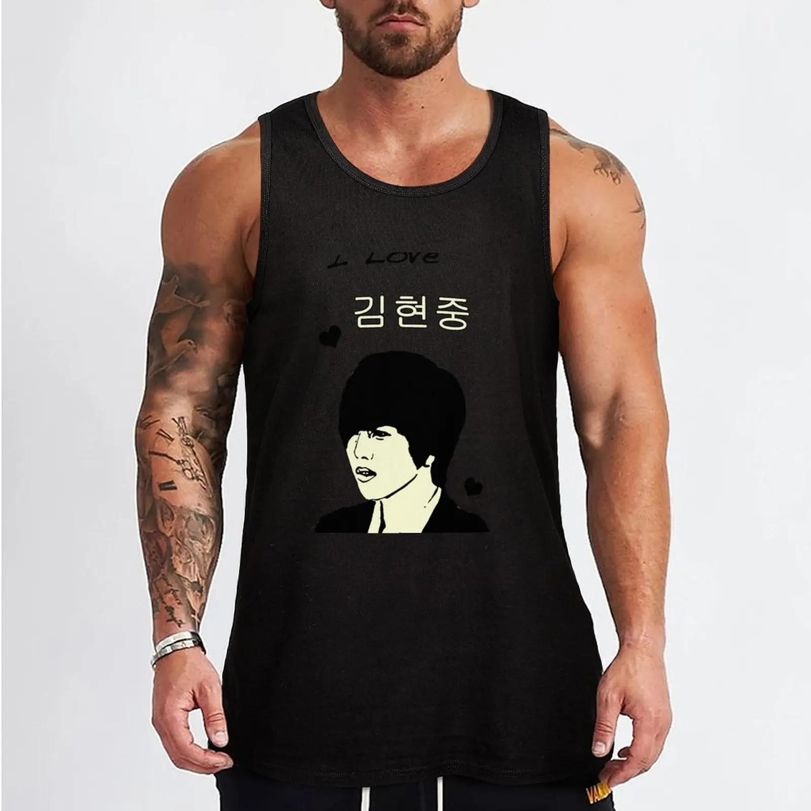 Kim Hyun Joong Tank Top Gym man clothes for men summer Men's summer vest