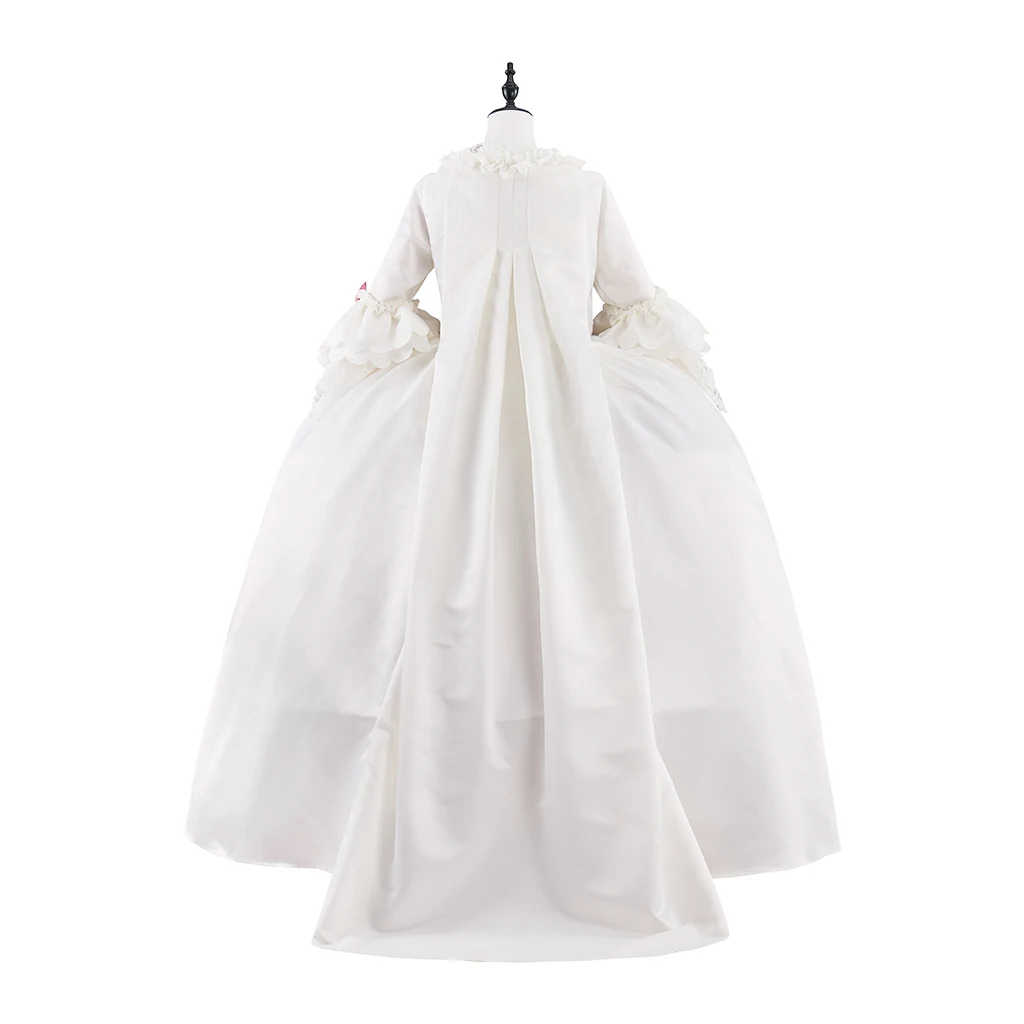 María Antonieta corte barroco blanco rosa rococó Colonial georgiano traje vestido de baile vestido de novia Medieval renacentista
