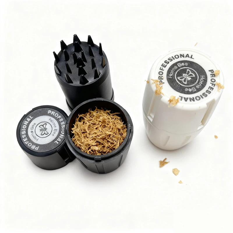 Wine Barrel Tobacco Grinder ABS Tobacco Storage Box Manual Grinder Jar Spice Herb Crusher Smoking Accessories