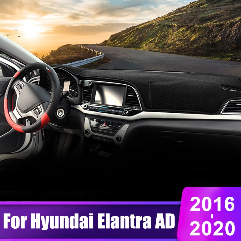 

For Hyundai Elantra AD 2016 2017 2018 2019 2020 Car Dashboard Cover Instrument Desk Sun Shade Mat Non-slip Pad Accessories