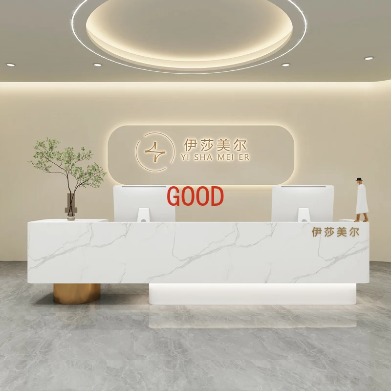 Aesthetic Center Decor Entrances Reception Tables Beauty Salon Storage Counter Advanced Desk Furniture  Muebles Hairdressing