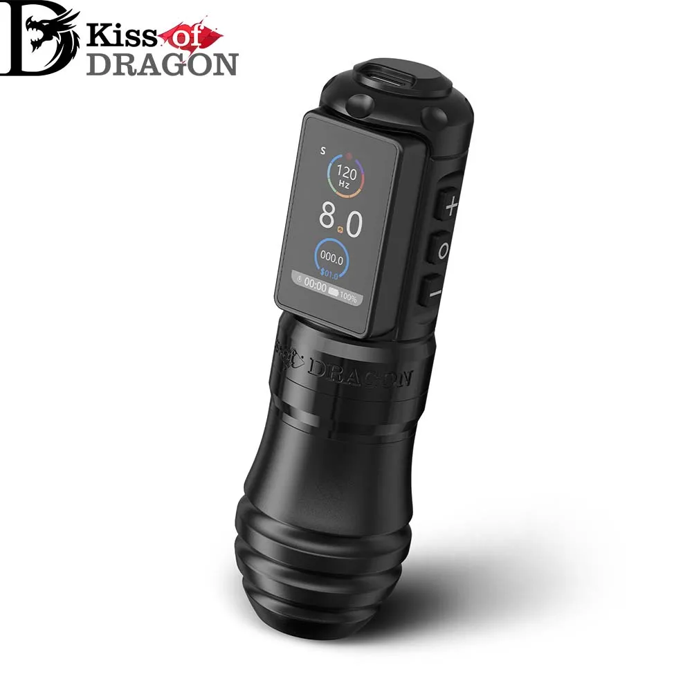 

Kiss of Dragon Traveler-T1 Wireless Brushless Tattoo Machine Gun 4.0mm Stroke Direct Drive 2000mAh Battery For Tattoo Artists