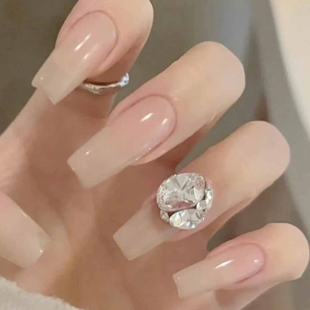 25/50 قطعة ثلاثية الأبعاد الزجاج الشفاف الماس مسمار حجر الراين الكورية نمط 8x8 مللي متر متعدد الشكل كريستال الماس مجوهرات أظافر فاخرة مسمار جوهرة