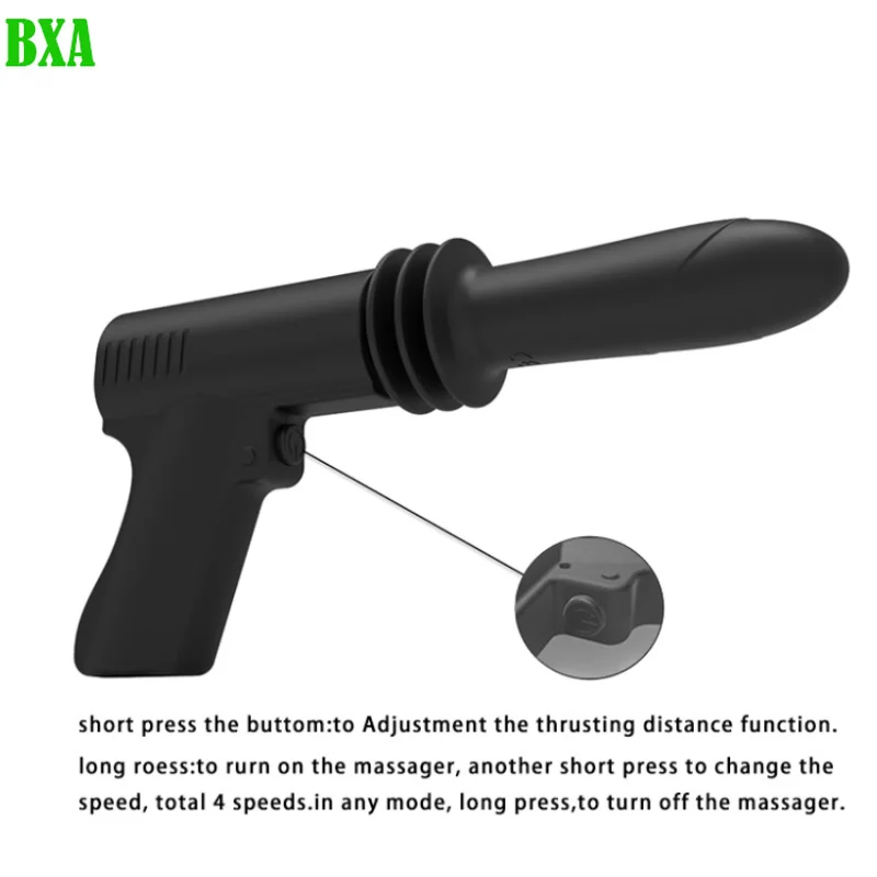 NEW 1PCS Sex Pistols 4-Vibration Modes G-Spot Dildos Pistol Automatic Telescopic Gun Masturbation Sex Toys for Woman Female