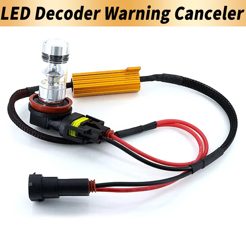 2 pçs h4 h7 h11 h8 h9 9005 hb3 9006 hb4 canbus led decodificador resistores de carga para carro fix lâmpada led flash rápido aviso cancelador de erro