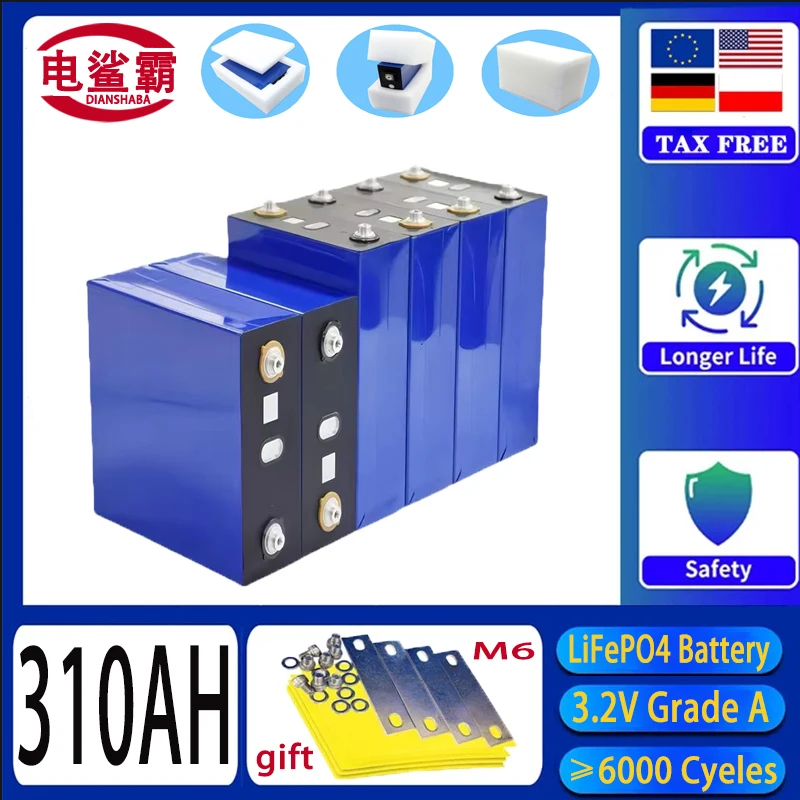 

310AH LIFePO4 rechargeable battery 3C discharge DIY12V 24V 3.2V electric vehicle RV home solar energy storage system battery
