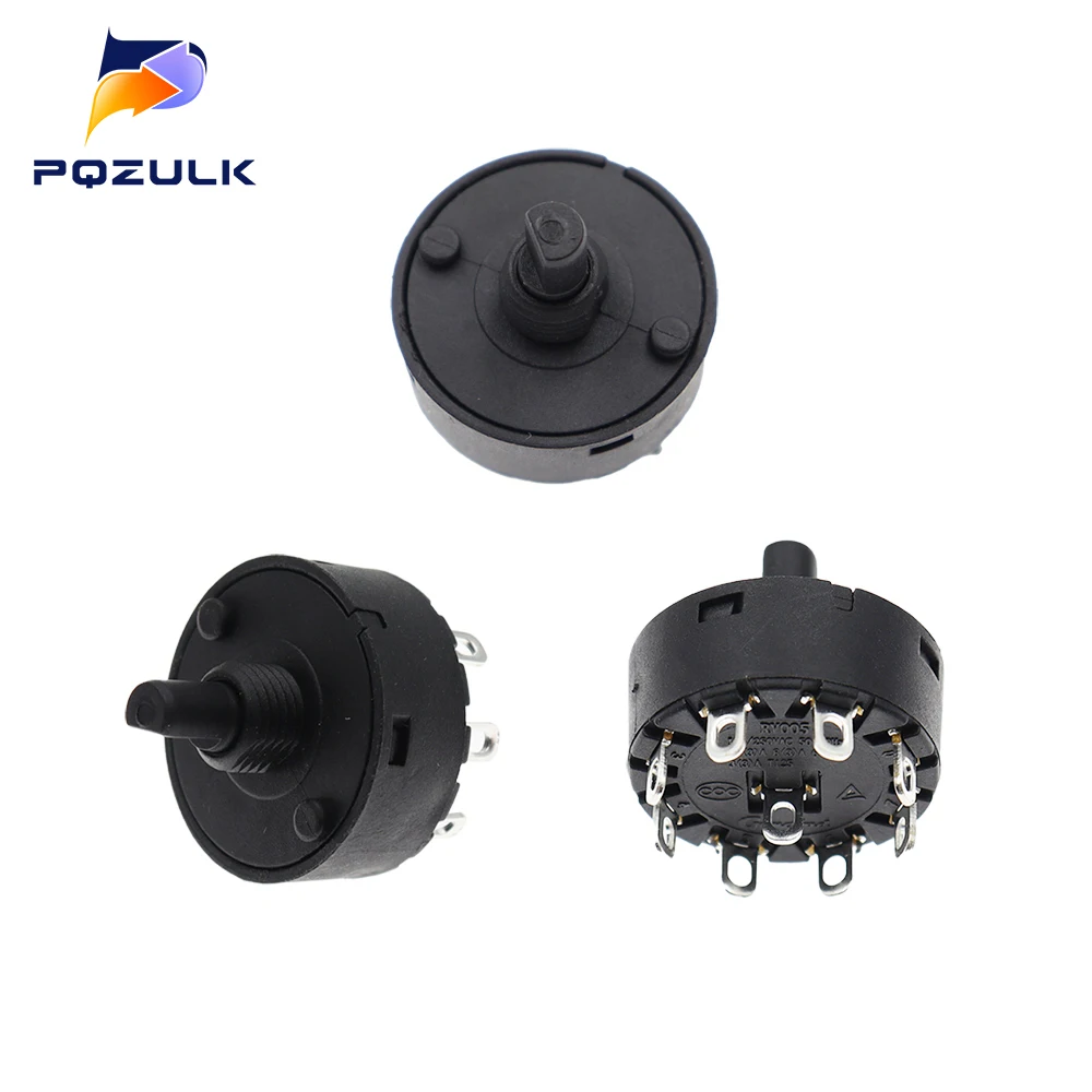 100PCS High Temperature Resistant Rotary Gear Switch 2 3 4 5 6 Band Knob Switch Of Juicer Mixer