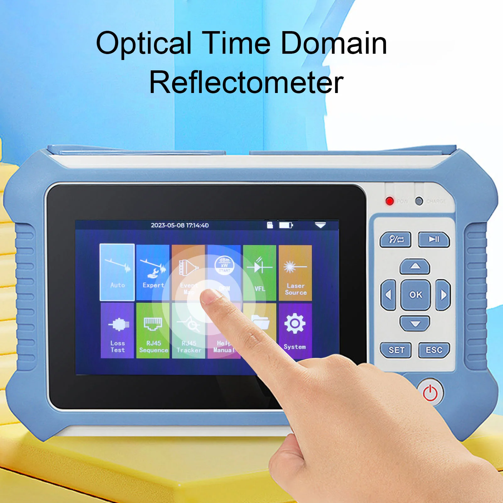 Optical Time Domain Reflectometer OTDR 9 in 1 Optical Power Meter VFL RJ45 Tester Tool Optical Time Domain Reflectometer