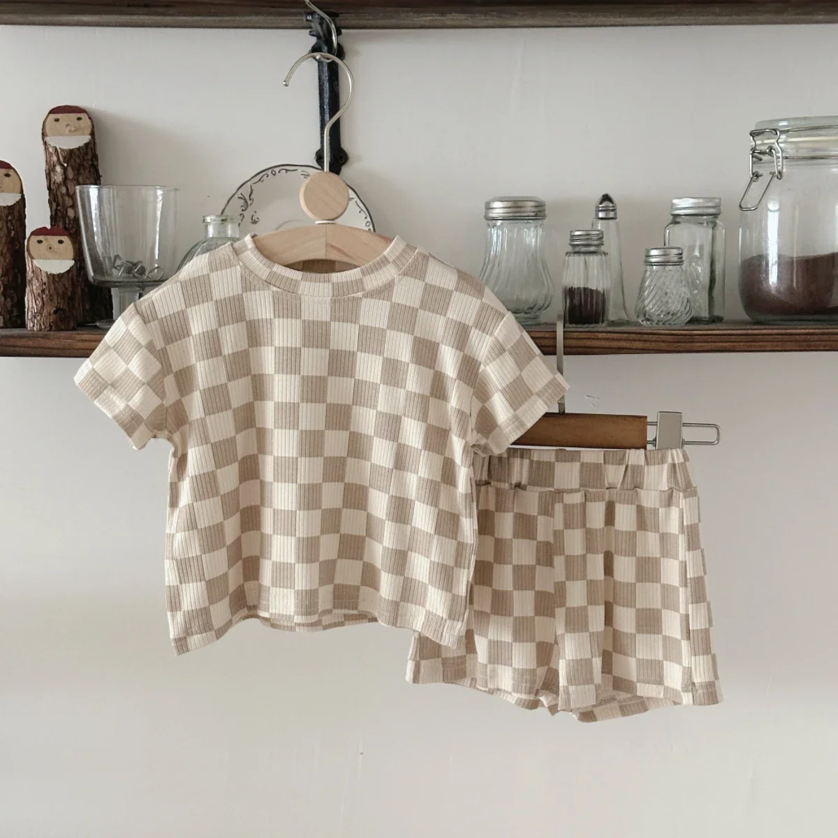 

Summer Hot Baby Tracksuits Chessboard pattern Shirt+Shorts Child Casual Sports Clothes Sets Babies Fashion 2Pcs/Set