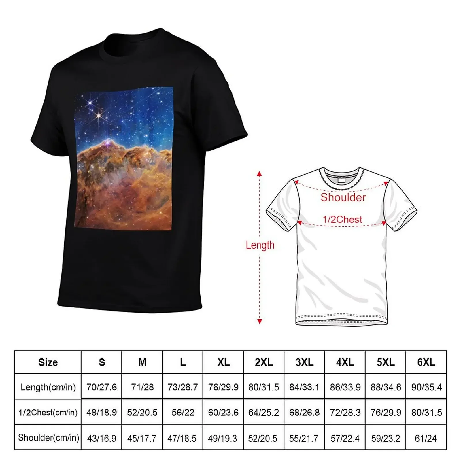 New James Webb Telescope Carina Nebula Ultra High Res T-Shirt kawaii clothes graphics mens t shirts pack