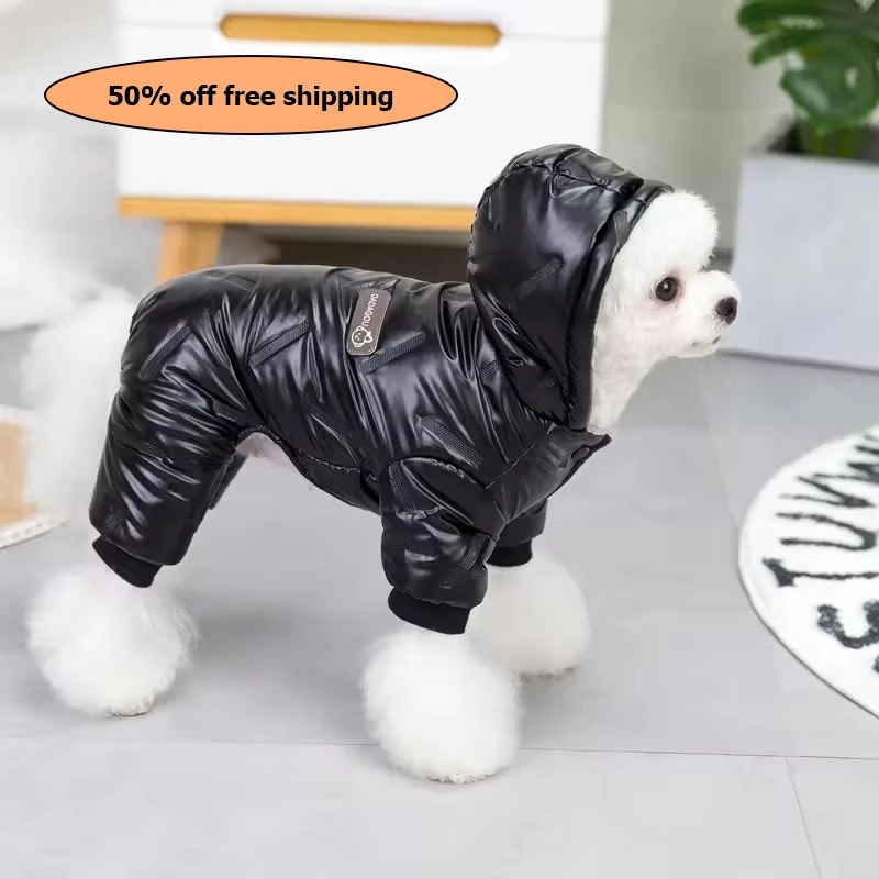 

Winter Warm Pet Dog Jumpsuit Waterproof Dog Clothes for Small Dogs Chihuahua Jacket Costumes Coat Poodle Outfits Free shipping