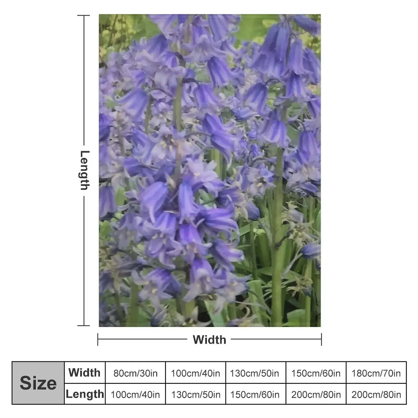 Bluebells bulbs Throw Blanket Bed Fashionable Vintage Loose Blankets