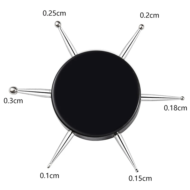 1개 6헤드 네일 아트 도트팅 도구 디스크 네일 드릴 포인트 네일 도구 도트 페인팅 도구 네일 포인트 드릴 펜