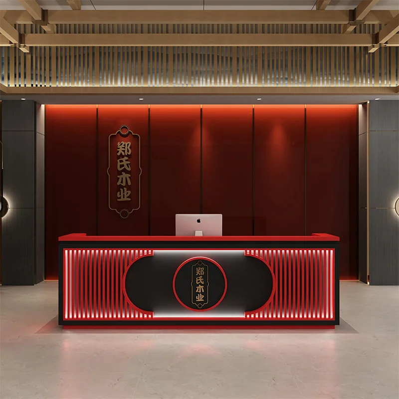 

Guochaofeng Chinese Hot Pot Restaurant Bar Restaurant Restaurant Barbecue Shop Checkout Page Chinese Style Front Desk