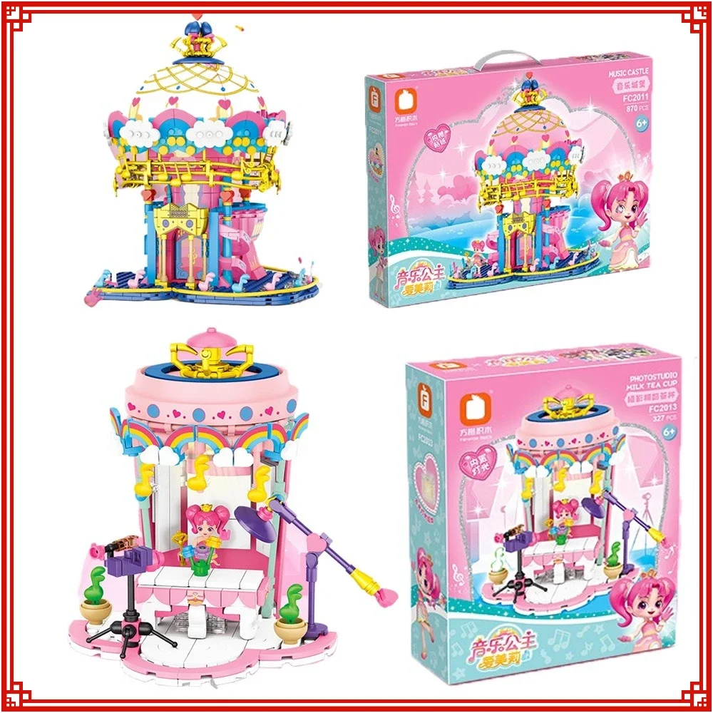 

Genuine Building Block Bracelet Music Princess Castle Building Children's Educational Puzzle Toys Ornaments Model Kids Gifts