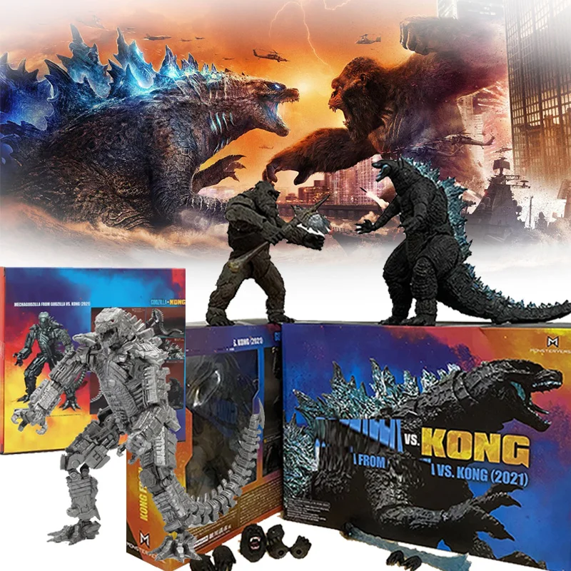 SHM Kong From Godzilla Vs Kong 2021 Movie PVC Action Figure Kaiju Monsterverse Dinosaur Model Collectible Action Toys Gifts