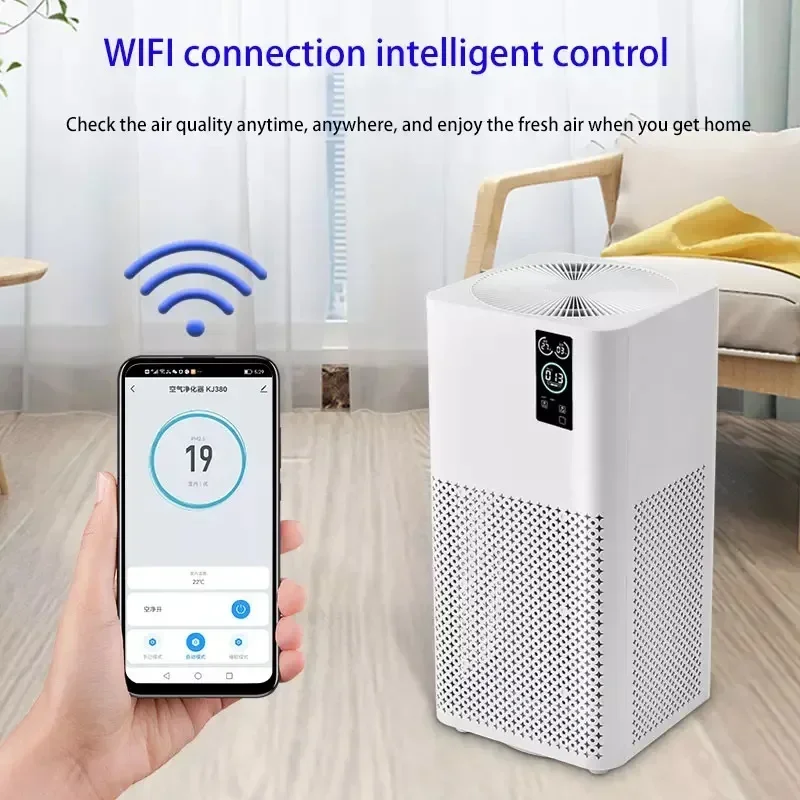 Household WIFI Air Purifiers  Ionizer Ozone Free Room Filter Smart Touch Control Home Purifier Equipment