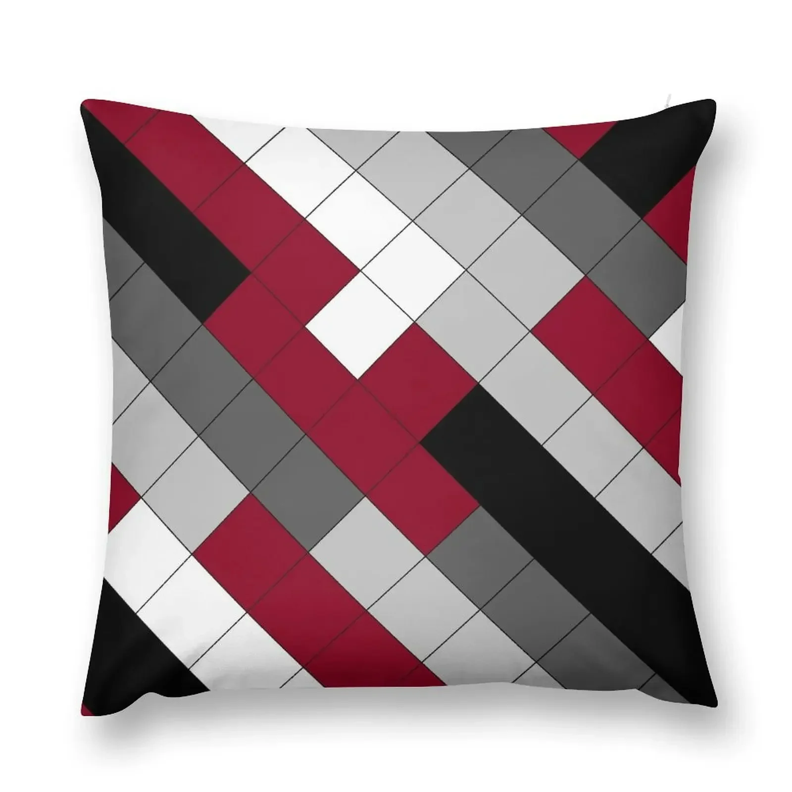 

2 Shades Of Gray Black and Burgundy Throw Pillow Decorative Cushion Cover Pillows Aesthetic Christmas Pillowcase pillow