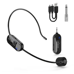 2.4G Wireless Microphone Headset Mic For Voice Amplifier Speaker Karaoke Computer Teaching Meeting Yoga Singing