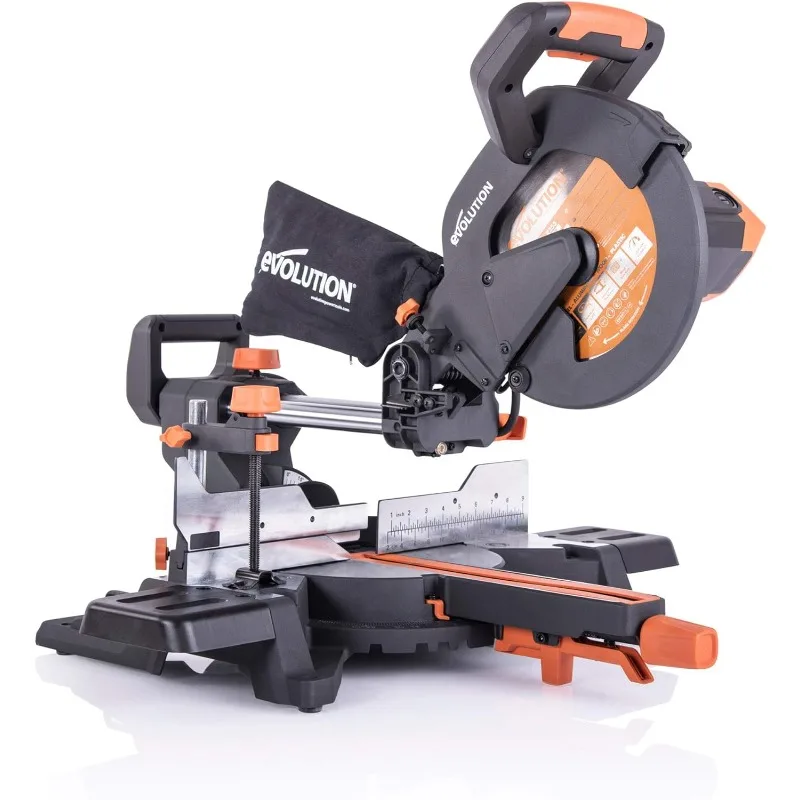 R255SMS+ PLUS 10-Inch Sliding Miter Saw Plus Multi-Material Multi-Purpose Cutting Cuts Metal, Plastic, Wood & More