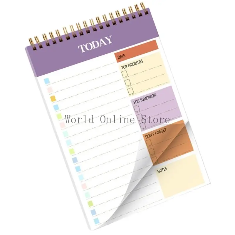 Twin Wire Binding Planer Notebook 104 Seiten 5.5x8.66inch Portable Journal Daily Planer Schreiben Notizbilder für die Planung