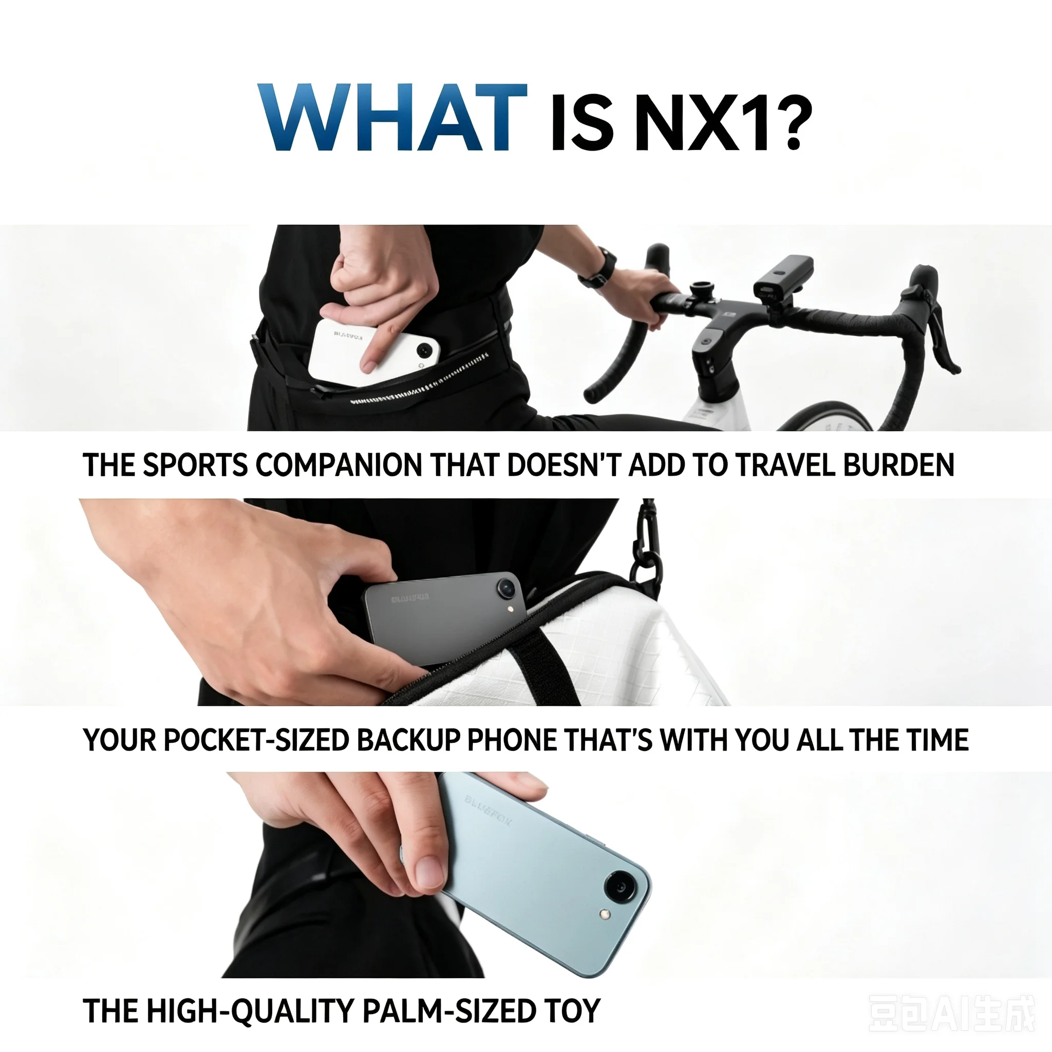 Bluefox NX1 Mini Smartphone Android 15, ekran 4.0 cala, Dual SIM, Dual Standby, mały telefon