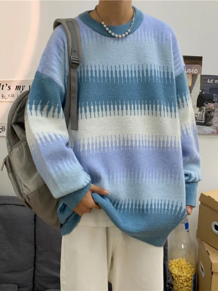 

Свитер свободного кроя с круглым вырезом и длинными рукавами, повседневный, для американских подростков, осенне-зимняя новинка