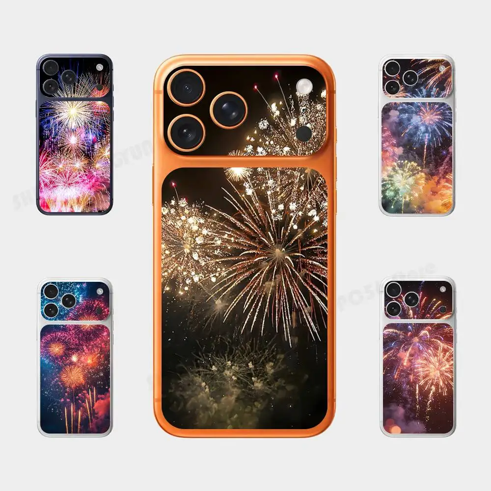 Peony Show In The Night Sky For IPhone 18 17 Pro ProMax Full Back Cover Decal Wrap Skin Rear Protective Sticker Film
