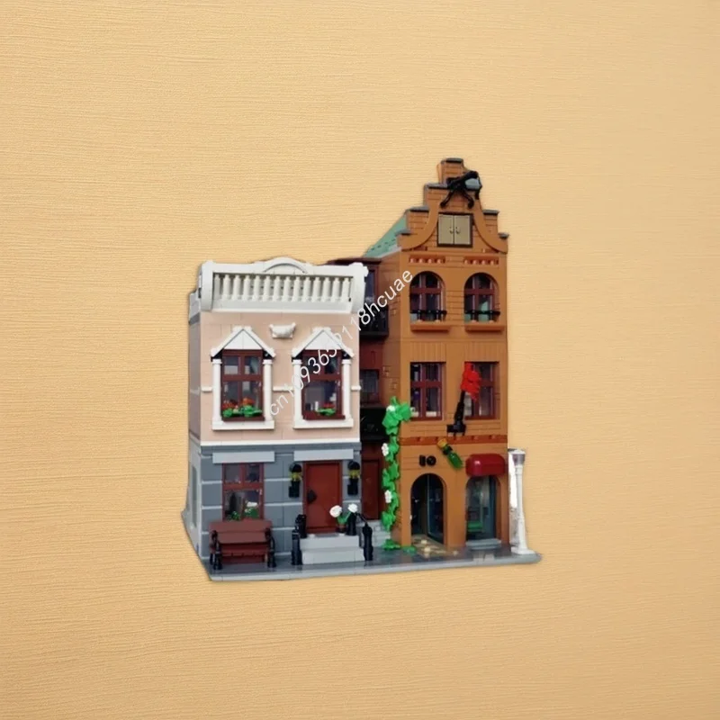 2527 Uds. MOC apartamento y tienda de vino modelo modular bloques de construcción juguetes arquitectura montar DIY regalo de Navidad creativo niños