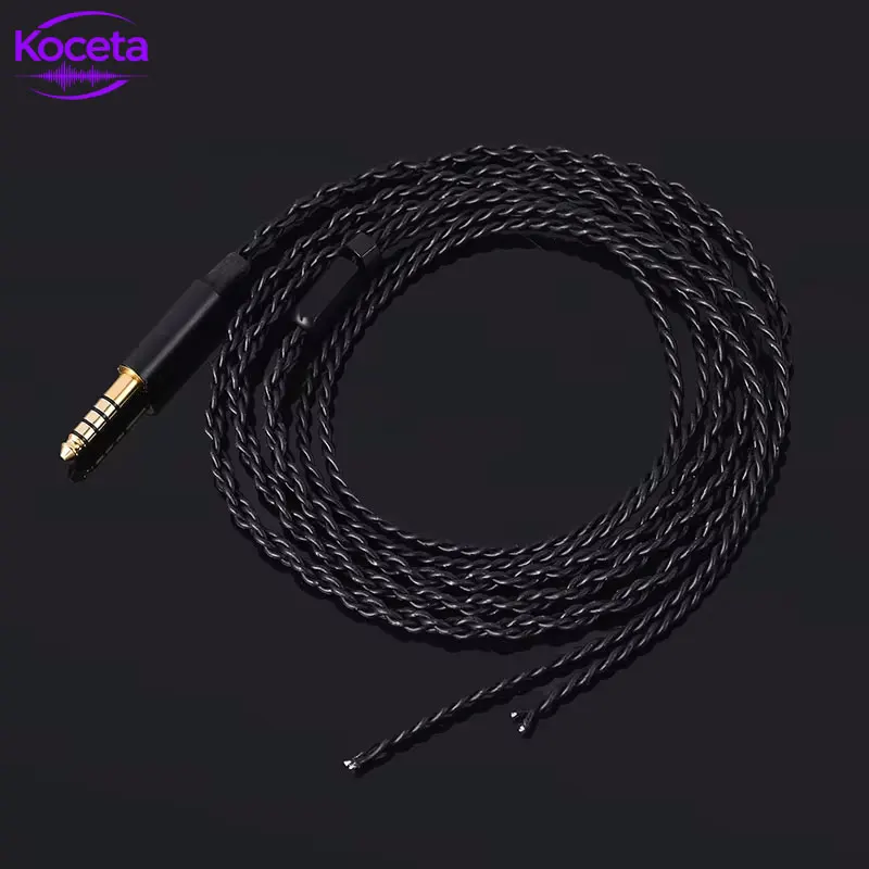 

Koceta DIY HiFi Silver Plated Copper Cord Headset Cable Earphone Repair Replacement Cable Maintenance Audio Semi-Finished Wire