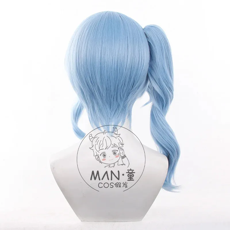 

2025 aaa Game VTuber Hosimati Suisei Peluca de Косплей Короткие синие волосы Хэллоуин вечерние парик для ролевых игр + бесплатная кепка